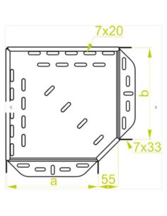 Kolanko korytka 100x42 90 stopni KKL100H42 BAKS 2