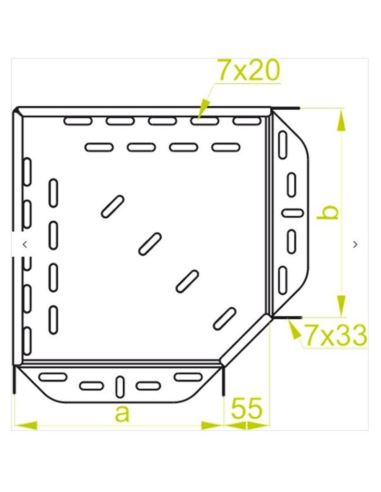 Kolanko korytka 100x42 90 stopni KKL100H42 BAKS