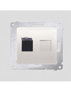 Simon55 gniazdo komp. poj. RJ45 kat.6 Aluminium