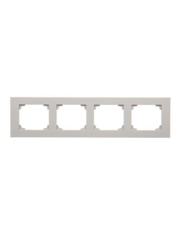 Simon55 Ramka 4-krotna LINE Aluminium mat TR4/143