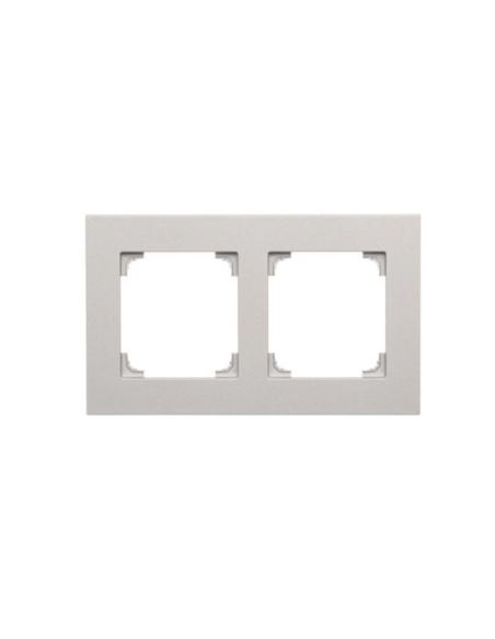 Simon55 Ramka 2-krotna LINE Aluminium mat TR2/143