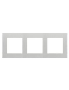 Simon55 Ramka 3-krotna LINE Aluminium mat TR3/143