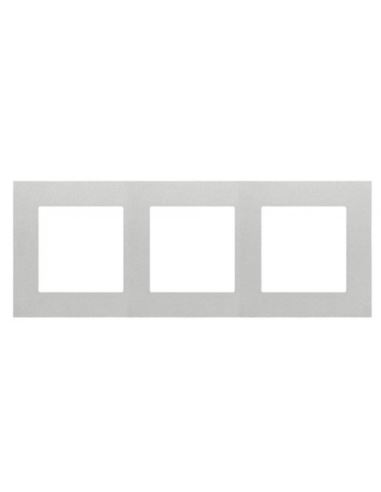 Simon55 Ramka 3-krotna LINE Aluminium mat TR3/143