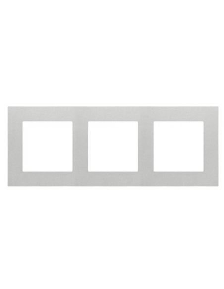Simon55 Ramka 3-krotna LINE Aluminium mat TR3/143