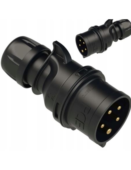 Wtyczka siłowa przenośna 32A 5P 400V IP44 czar PCE