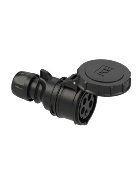 Gniazdo siłowe przenośne 32A 5P 400V IP44 czar PCE