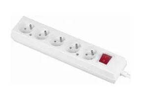 Gniazdo przedłużacza 5 gn.z uziem. i wyłącznikiem