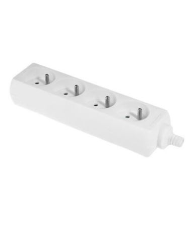Gniazdo przedłużacza 4 gn.z uziem. 16A 250V białe