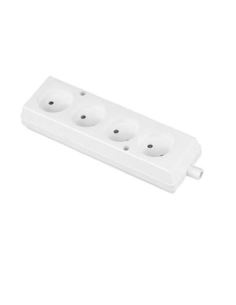 Gniazdo przedłużacza 4 gn. 16A 250V białe