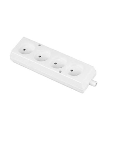 Gniazdo przedłużacza 4 gn. 16A 250V białe