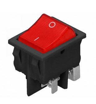 Przełącznik kołyskowy podświetlany ON/OFF czerwony
