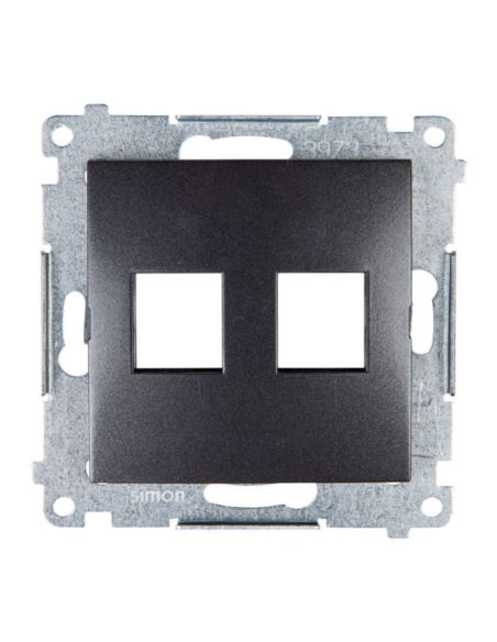 Simon54 Pokrywa gniazda 2xRJ45 antracyt