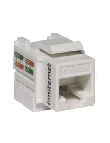 Gniazdo UTP RJ45 kat.5e keystone biały