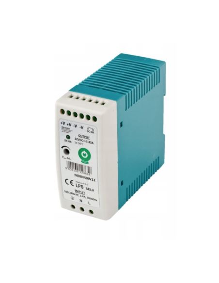 Zasilacz 12V MDIN40W12 40W na szynę DIN