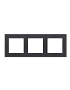 Simon10 Ramka 3-krotna czarny matowy