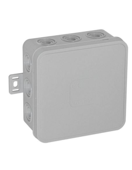 Puszka V7 100x100x41mm n/t IP54 12-wlot.klik szara