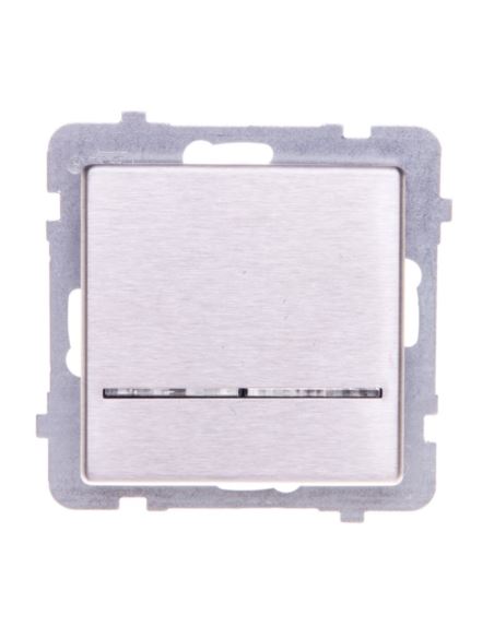 SONATA Łącznik poj. z podświetleniem stal inox