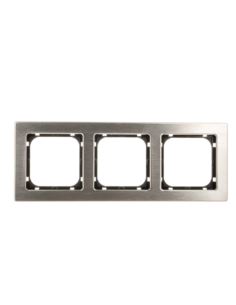 SONATA Ramka potrójna stal inox metal