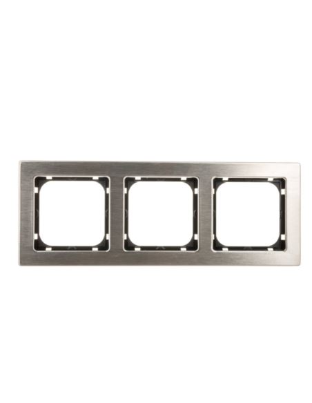 SONATA Ramka potrójna stal inox metal