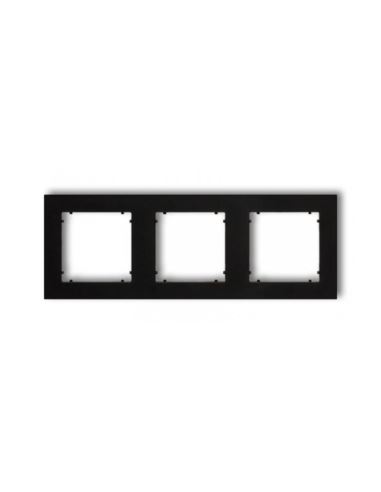 Karlik MINI Ramka potrójna czarny mat