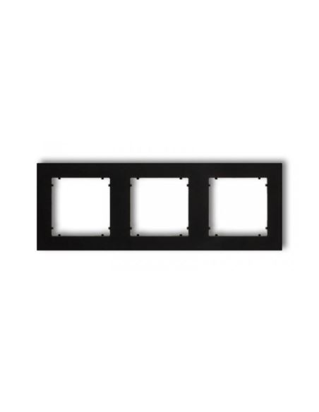 Karlik MINI Ramka potrójna czarny mat