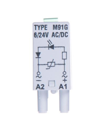 Moduł sygnalizacyjny LV 6-24V AC/DC M19G szary