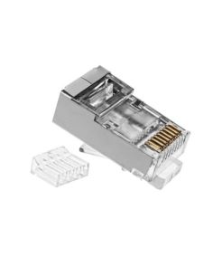 Wtyk RJ45 kat.6 STP - ekranowany, z prowadnicą