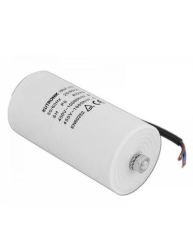 Kondensator silnikowy 100 uF/450VAC z przewodem
