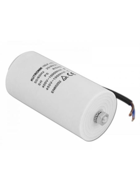Kondensator silnikowy 100 uF/450VAC z przewodem