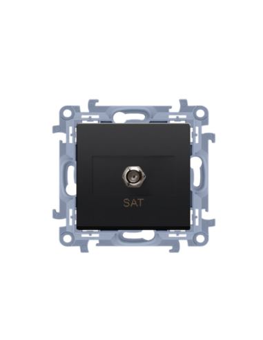 Simon10 Gniazdo TV Typ F Czarny