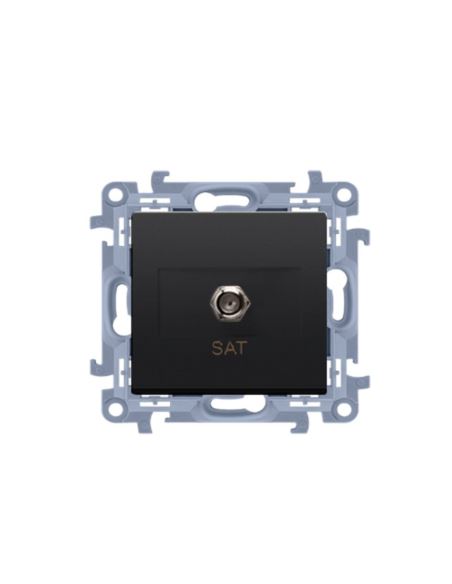 Simon10 Gniazdo TV Typ F Czarny