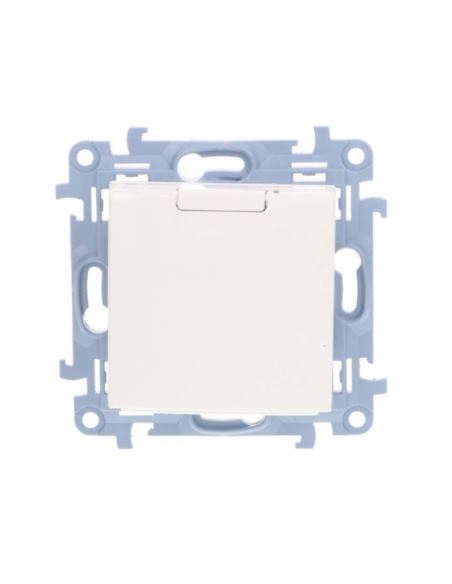 Simon 10 Gniazdo poj. uszcz. SCHUKO  białe IP44