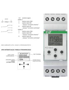 Zegar sterujący PCZ-526.4 astronomiczny 2-kan. 2
