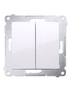 Simon54 Łącznik świecznikowy biały podwójny