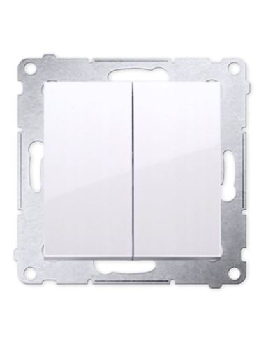 Simon54 Łącznik świecznikowy biały podwójny