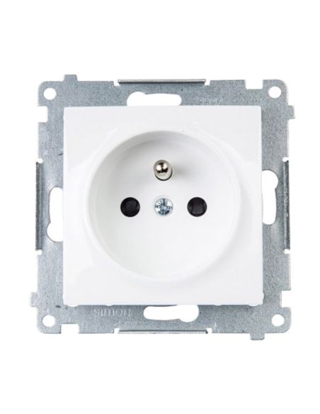 Simon54 Gniazdo pojedyncze z/u  biały