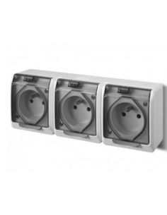 HERMES Gniazdo GNT 0323-01 potrój.herm. 16A IP44