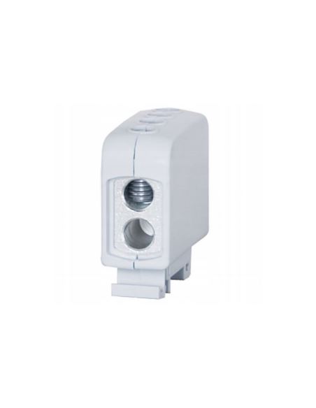 Złączka LZ 2x16/2x16mm2 szara na szynę TH35