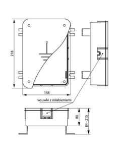 Puszka do złącza odgromowego 218x168x80 2