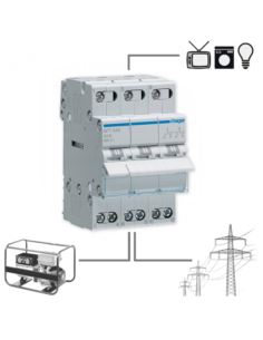 Przełącznik SFT440 40A 4P modułowy 1-0-2 Hager