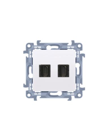 Simon10 Gniazdo HDMI podwójne