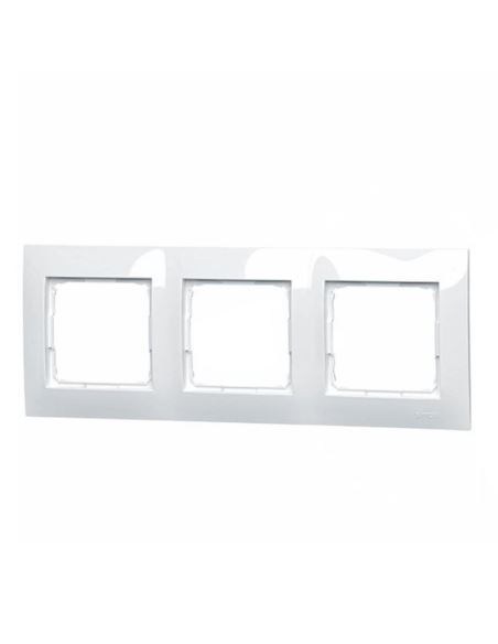 Simon54 Ramka potrójna biały 3 pola