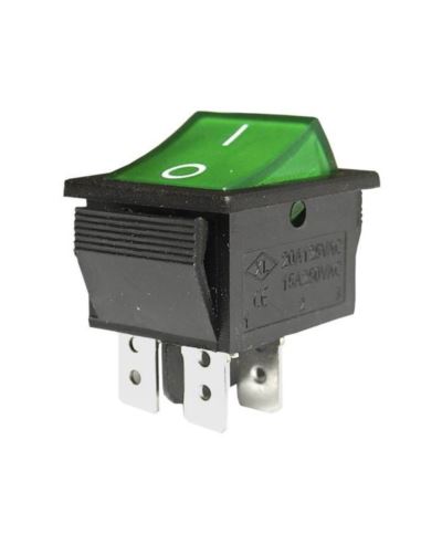 Przełącznik kołyskowy podśw. ON/OFF 230V zielony