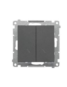 Simon55 łącznik schodowy podwójny Grafitowy mat