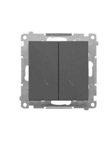 Simon55 łącznik schodowy podwójny Grafitowy mat