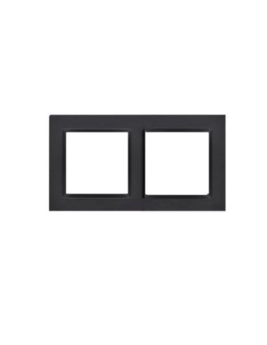 Simon10 Ramka 2-krotna czarny matowy
