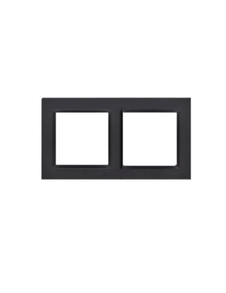 Simon10 Ramka 2-krotna czarny matowy