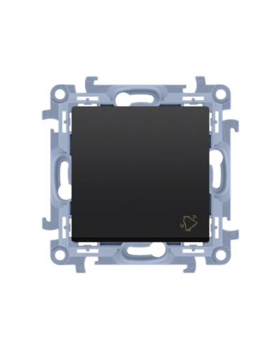 Simon10 Przycisk dzwonek 10AX 250Vczarny mat