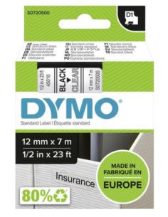 Taśma drukarki DYMO D1 - 19mm x 7m czarny / biały