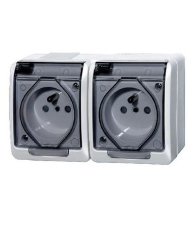 HERMES Gniazdo GNT 0322-01 podwójne herm. 16A IP44